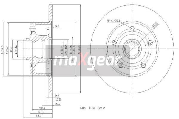 Jarrulevy MAXGEAR 19-3362