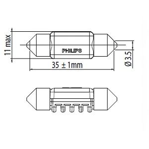 Polttimo, sisävalo PHILIPS 128596000KX1