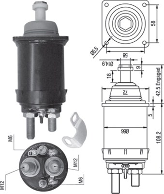 Magneettikytkin, käynnistin MAGNETI MARELLI 940113050314