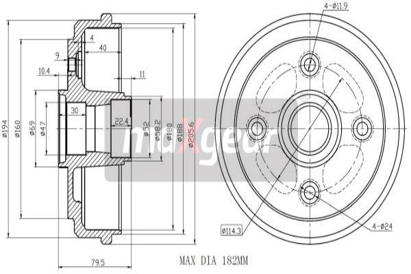 Jarrurumpu MAXGEAR 19-1041