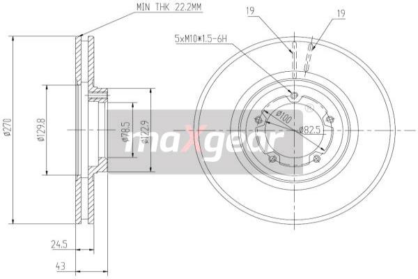 Jarrulevy MAXGEAR 19-0707