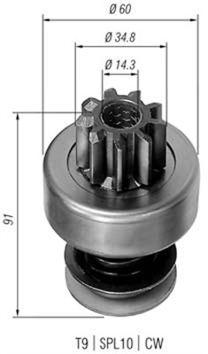 Hammaspyörä, käynnistys MAGNETI MARELLI 940113020102