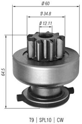 Hammaspyörä, käynnistys MAGNETI MARELLI 940113020349