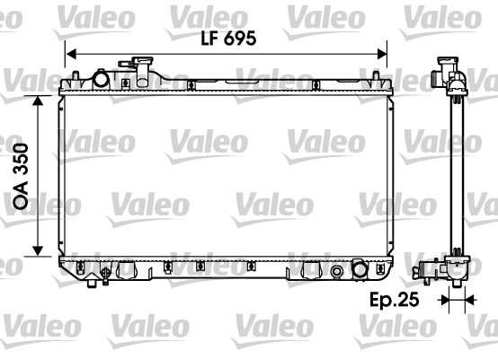 Jäähdytin,moottorin jäähdytys VALEO 734216