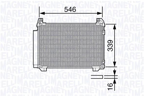 Lauhdutin, ilmastointilaite MAGNETI MARELLI 350203687000