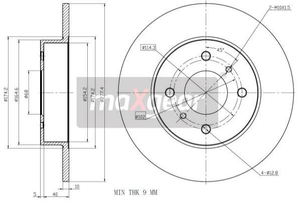 Jarrulevy MAXGEAR 19-0959