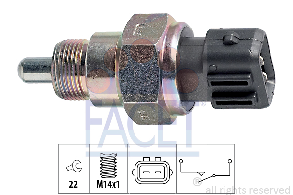 Kytkin, peruutusvalo FACET 7.6216