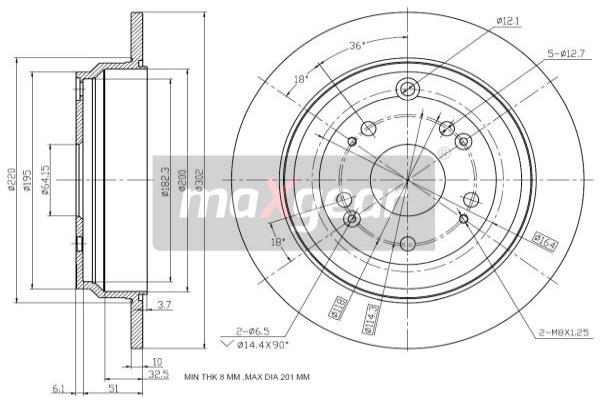 Jarrulevy MAXGEAR 19-3339