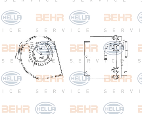Interior Blower HELLA 8EW 009 158-511