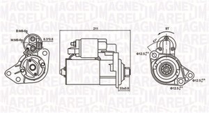 Käynnistin, AUDI,FORD,SEAT,SKODA, 020911023F, 020911023H, 020911023S, 020911023T, 1072156, 95VW11000BA, 95VW11000BB, 95VW11000BC