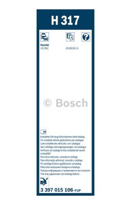 Wiper Blade BOSCH 3 397 015 106