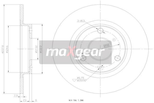 Jarrulevy MAXGEAR 19-0697