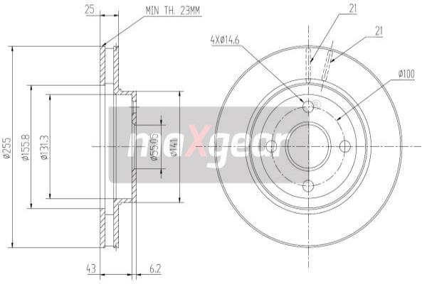 Jarrulevy MAXGEAR 19-0972