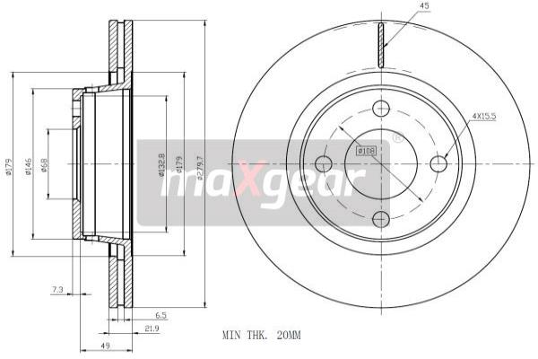 Jarrulevy MAXGEAR 19-1007