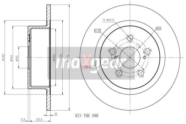 Jarrulevy MAXGEAR 19-1013MAX