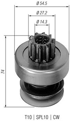 Hammaspyörä, käynnistys MAGNETI MARELLI 940113020134