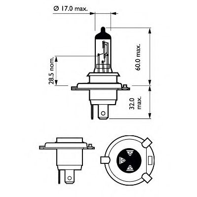 Kaukovalopolttimo PHILIPS 12342XVBW