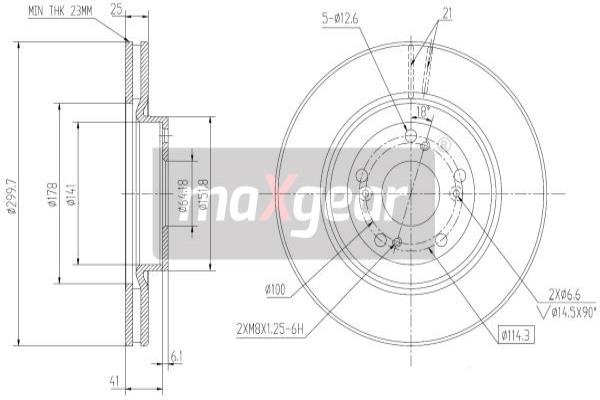 Jarrulevy MAXGEAR 19-2301