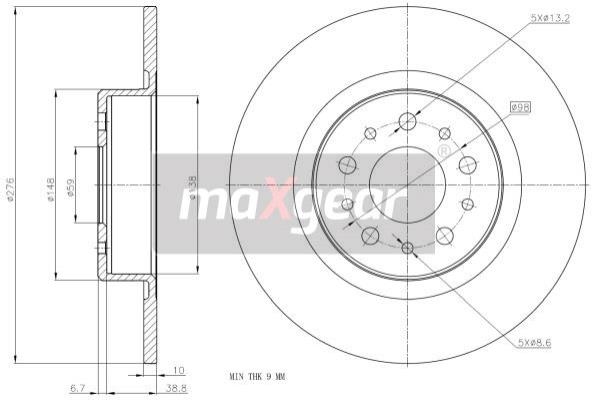 Jarrulevy MAXGEAR 19-0992