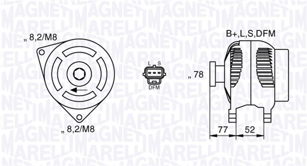 Laturi MAGNETI MARELLI 063377418010