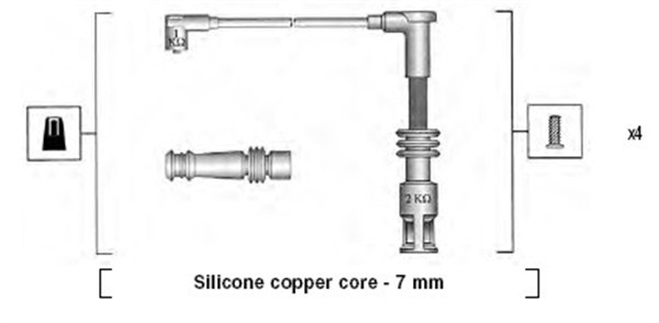 Sytytysjohtosarja MAGNETI MARELLI 941045430528