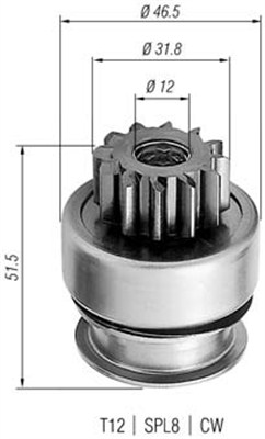Hammaspyörä, käynnistys MAGNETI MARELLI 940113020261