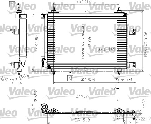 Lauhdutin, ilmastointilaite VALEO 817526