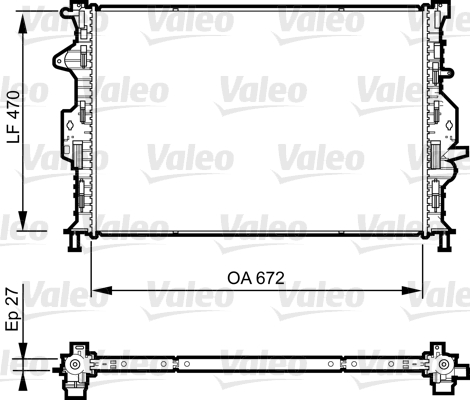 Jäähdytin,moottorin jäähdytys VALEO 735374