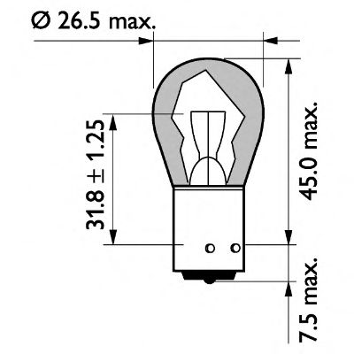 Polttimo, vilkkuvalo PHILIPS 13496MLCP