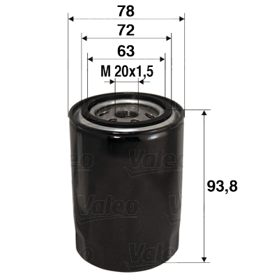 Öljynsuodatin VALEO 586080