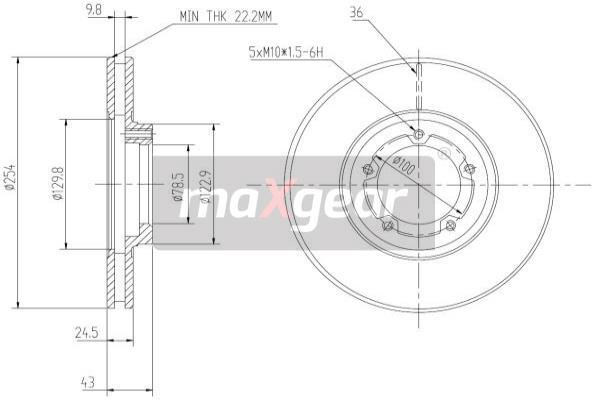 Jarrulevy MAXGEAR 19-0706