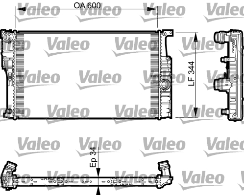 Jäähdytin,moottorin jäähdytys VALEO 735493