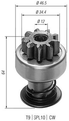 Hammaspyörä, käynnistys MAGNETI MARELLI 940113020198