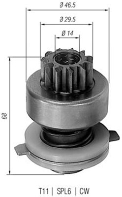 Hammaspyörä, käynnistys MAGNETI MARELLI 940113020048