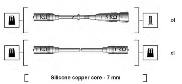 Sytytysjohtosarja MAGNETI MARELLI 941175140755