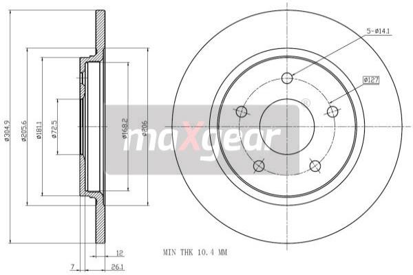 Jarrulevy MAXGEAR 19-2275