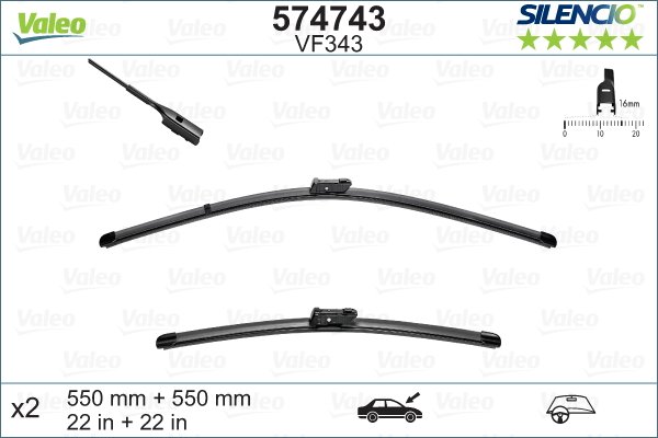 Pyyhkijänsulka VALEO 574743