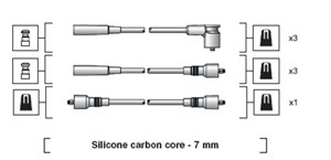 Sytytysjohtosarja, OPEL OMEGA A, OMEGA A Kombi, SENATOR B, VAUXHALL CARLTON Mk Kombi III, CARLTON Mk Sedan III, SENATOR Mk II