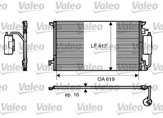 Lauhdutin, ilmastointilaite VALEO 817809