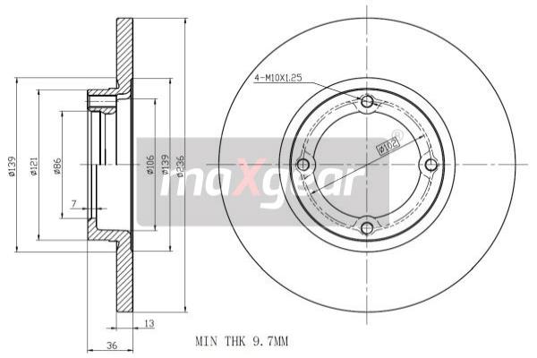 Jarrulevy MAXGEAR 19-0702