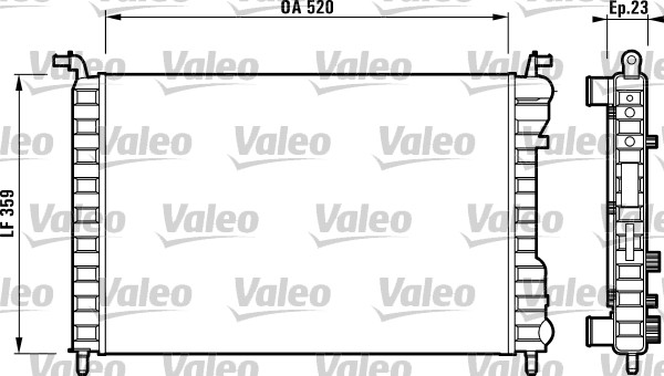 Jäähdytin,moottorin jäähdytys VALEO 732812