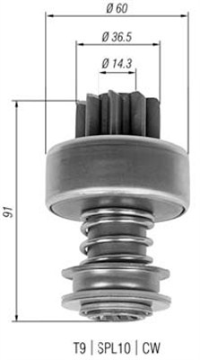Hammaspyörä, käynnistys MAGNETI MARELLI 940113020326