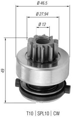 Hammaspyörä, käynnistys MAGNETI MARELLI 940113020357