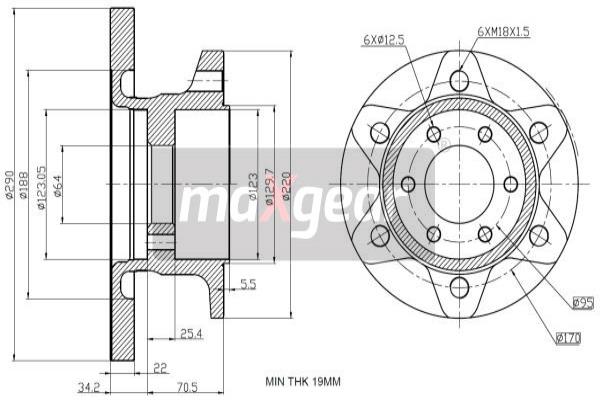 Jarrulevy MAXGEAR 19-2405
