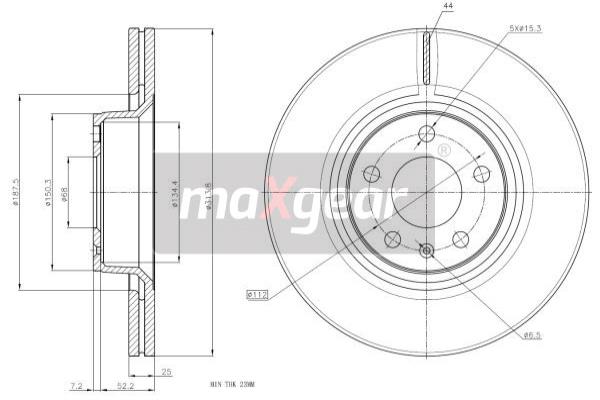 Jarrulevy MAXGEAR 19-2021