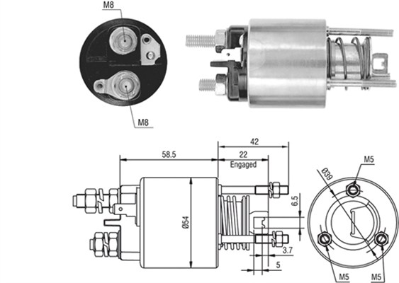 Magneettikytkin, käynnistin MAGNETI MARELLI 940113050384