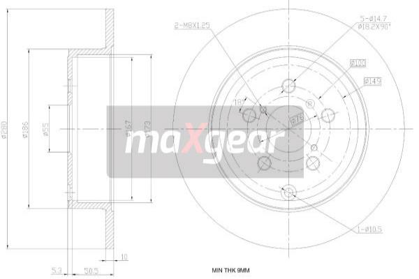 Jarrulevy MAXGEAR 19-0964
