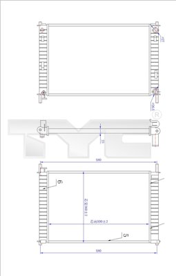 Jäähdytin,moottorin jäähdytys TYC 710-0030-R