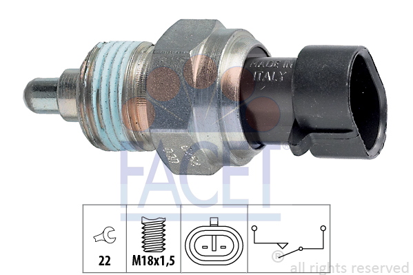 Kytkin, peruutusvalo FACET 7.6254
