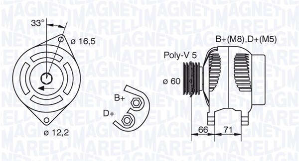 Laturi MAGNETI MARELLI 063321606010